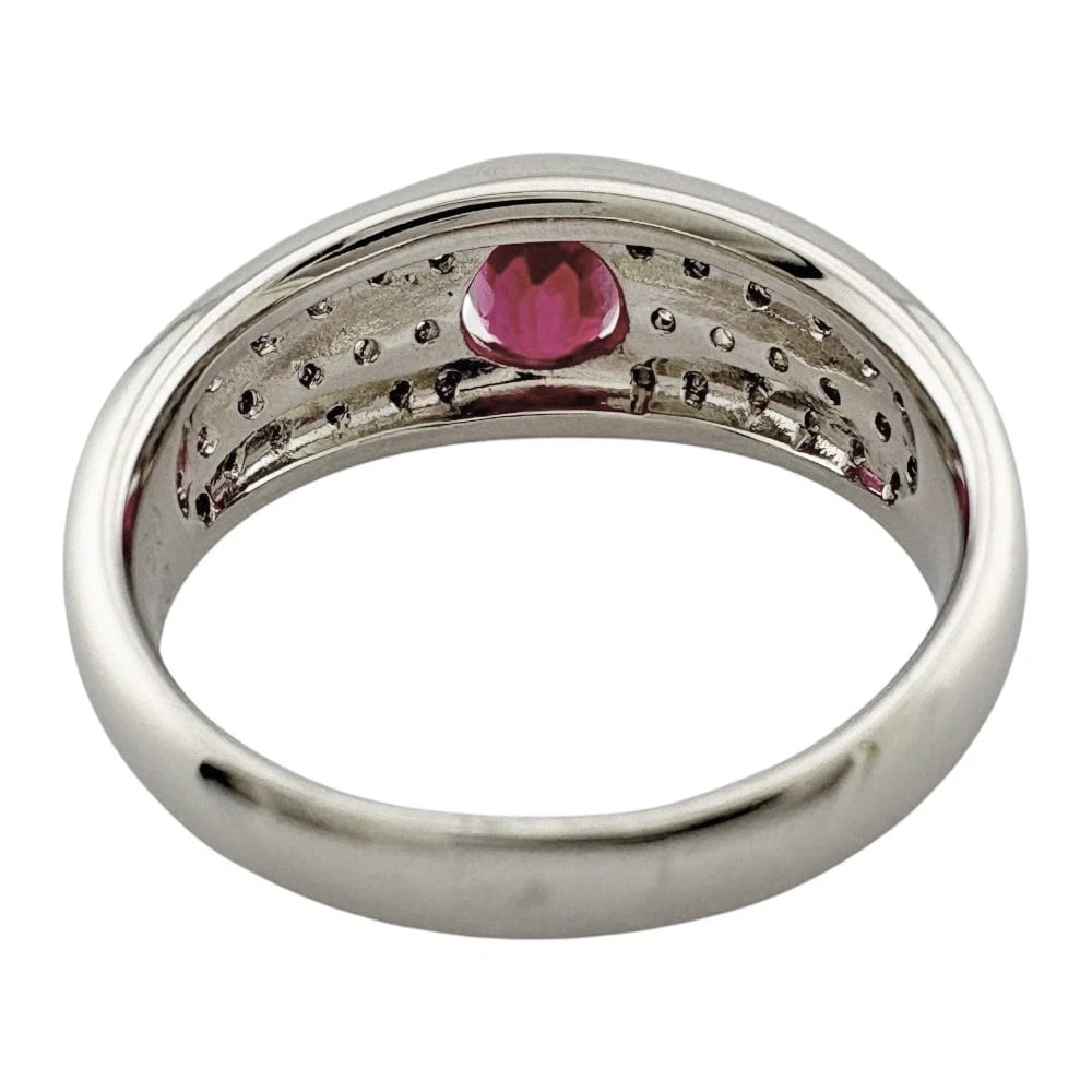 RING PT900PLATINUM RUBY DIAMOND - 4