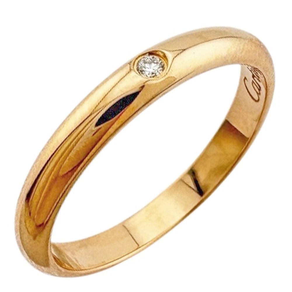 CARTIER RING K18 PINK GOLD DIAMOND: CARTIER Ring K18 Pink Gold diamond Brand: CARTIER Type: Ring Material: K18 Pink Gold Main Stone/Creation Natural Color: Pink gold Size: US 5 Accessories: None Accessories Notice: When
