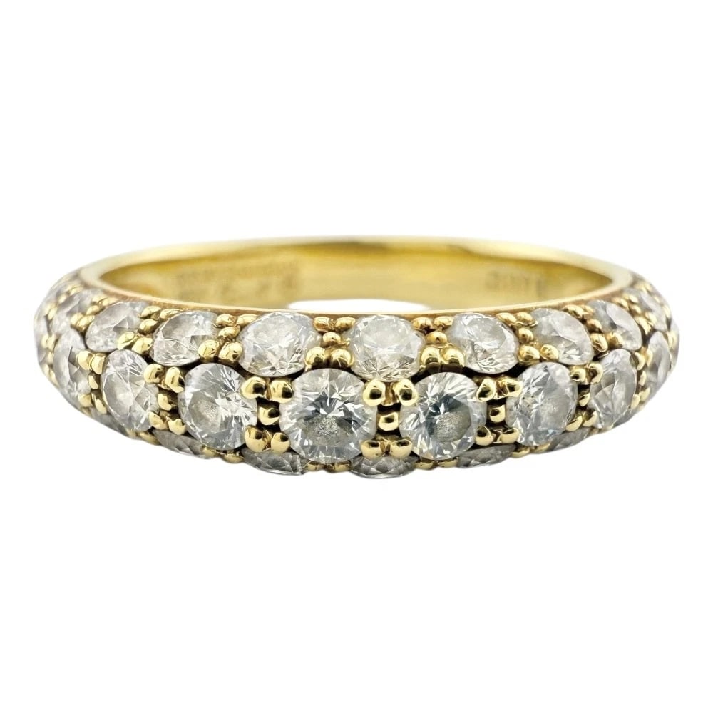 GIMEL RING K18 YELLOW GOLD DIAMOND: Gimel Ring K18 yellow gold diamond Brand: Gimel Type: Ring Material: K18 yellow gold Main Stone/Creation Natural Color: gold Size: US 5 1/8 Accessories: None Accessories Notice: When