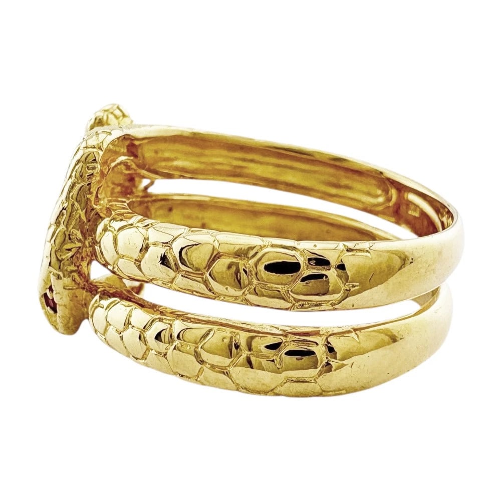 RING K18 YELLOW GOLD RUBY - 3