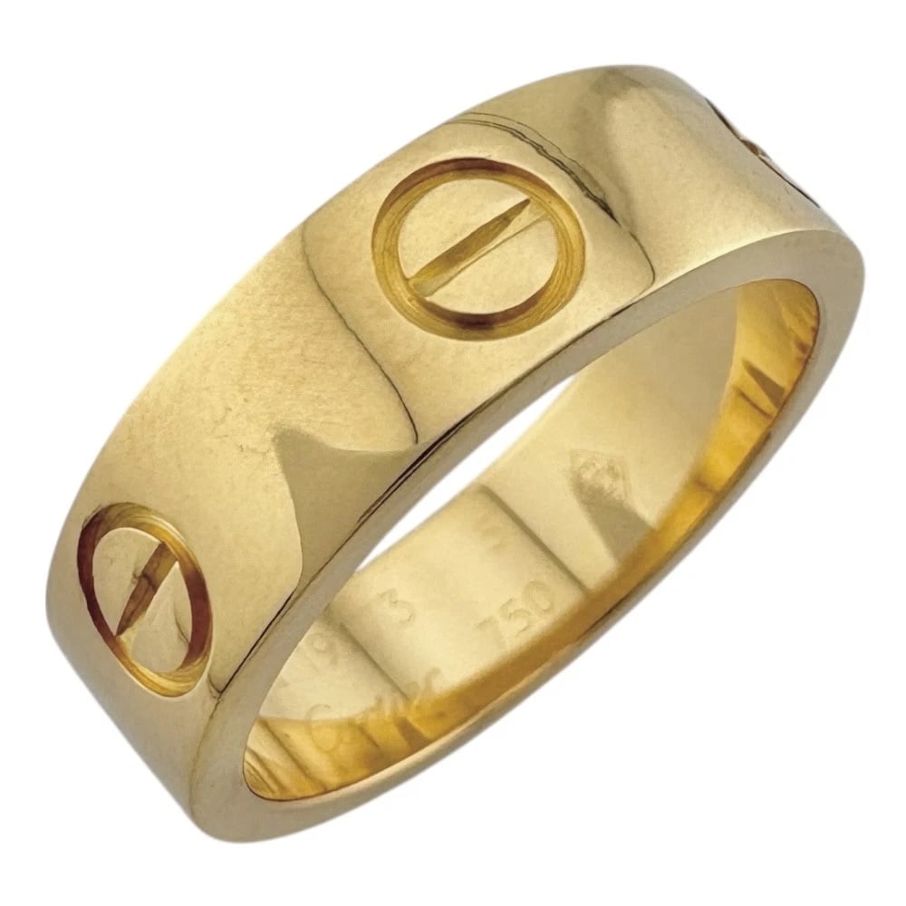 CARTIER RING K18 YELLOW GOLD LOVE: CARTIER Ring K18 yellow gold love Brand: CARTIER Type: Ring Material: K18 yellow gold Color: gold Size: US 5 1/2 Accessories: None Accessories Notice: When purchasing pre-owned goods, plea