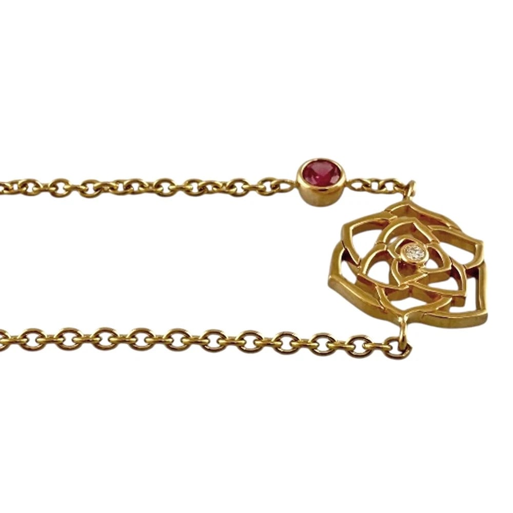 PIAGET BRACELET K18 PINK GOLD: PIAGET Bracelet K18 Pink Gold Brand: PIAGET Type: Bracelet Material: K18 Pink Gold Main Stone/Creation Pink sapphire Color: Pink gold Size: Total Length:7.1inch High limit:0.4inch 