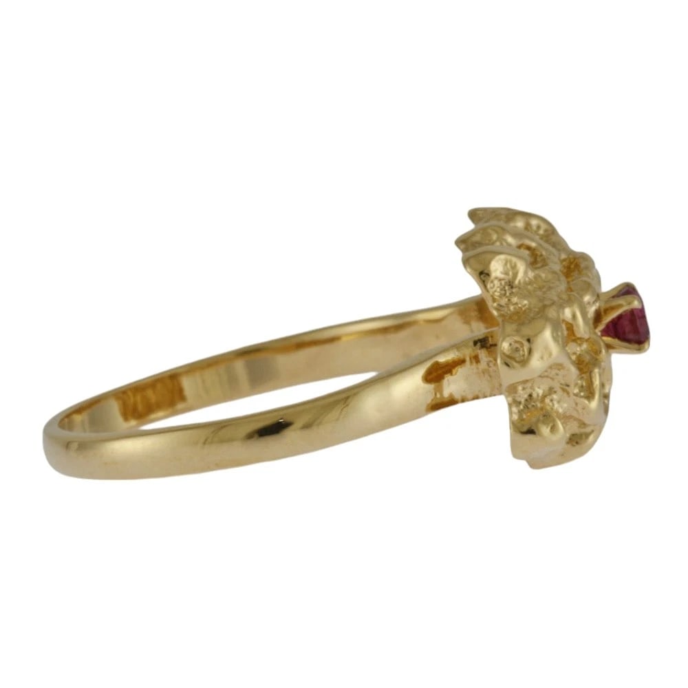 MIKIMOTO RING K18 YELLOW GOLD RUBY - 2