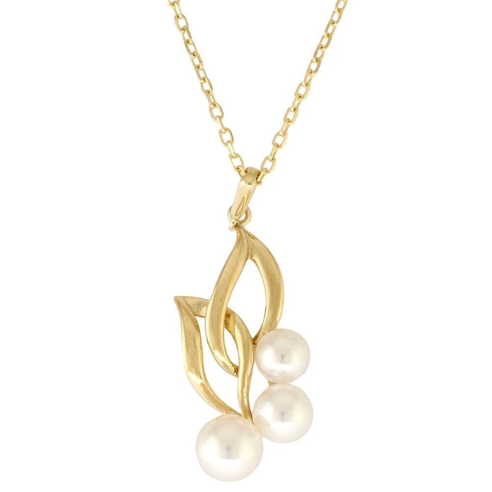 MIKIMOTO NECKLACE K18 YELLOW GOLD (1 of 4)