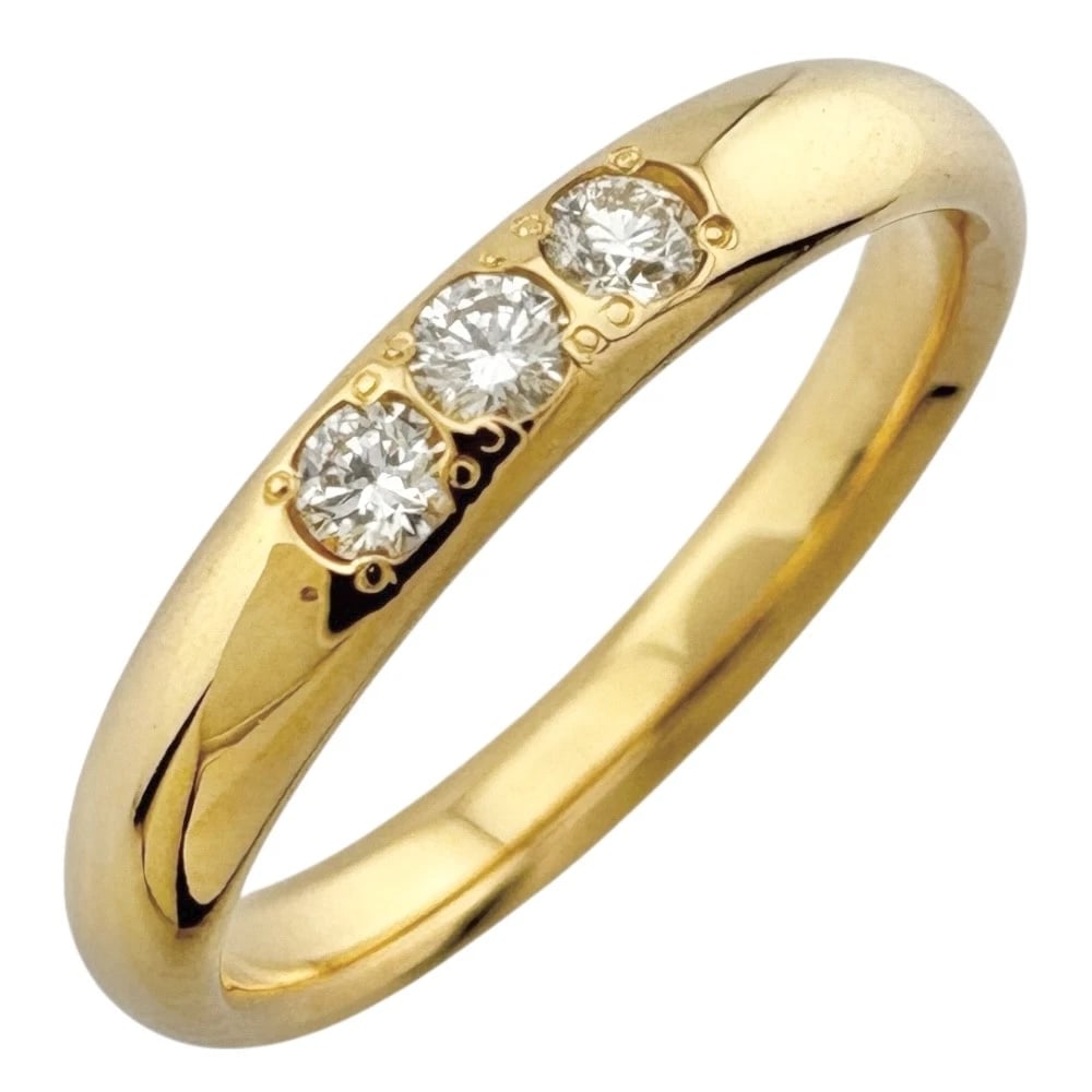 RING K18 YELLOW GOLD DIAMOND (1 of 3)