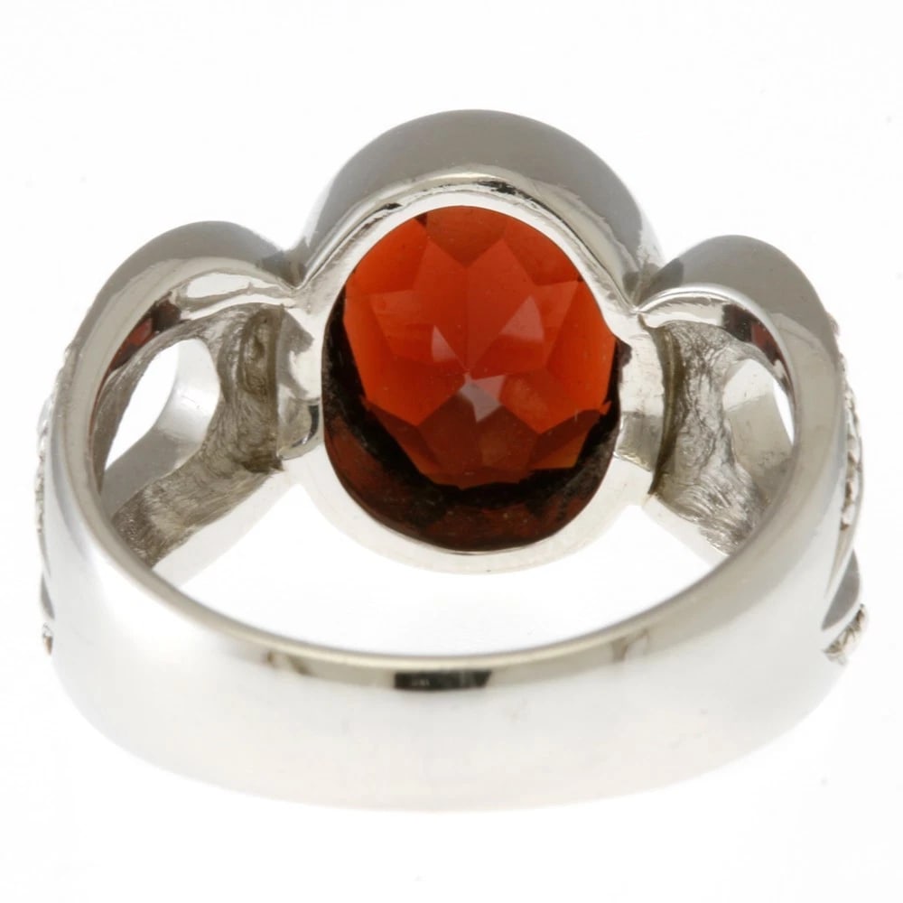 RING PT900PLATINUM GARNET - 3