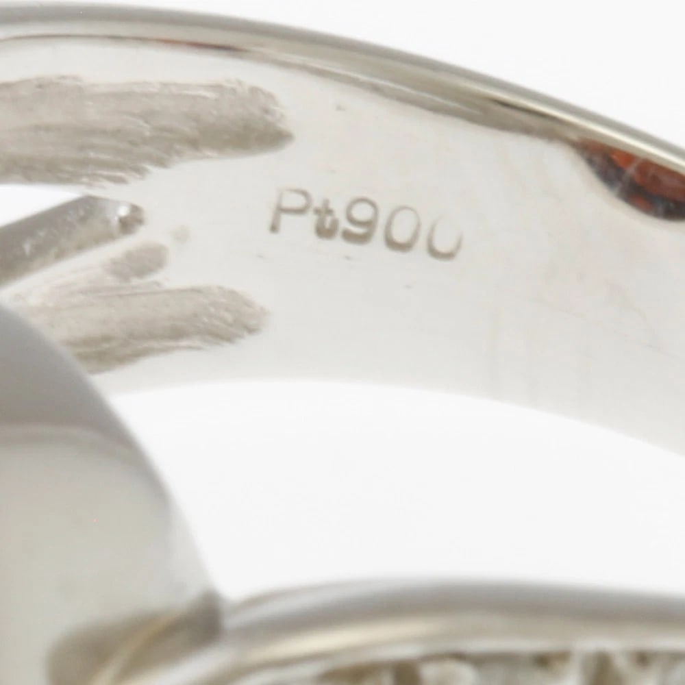 RING PT900PLATINUM GARNET - 5