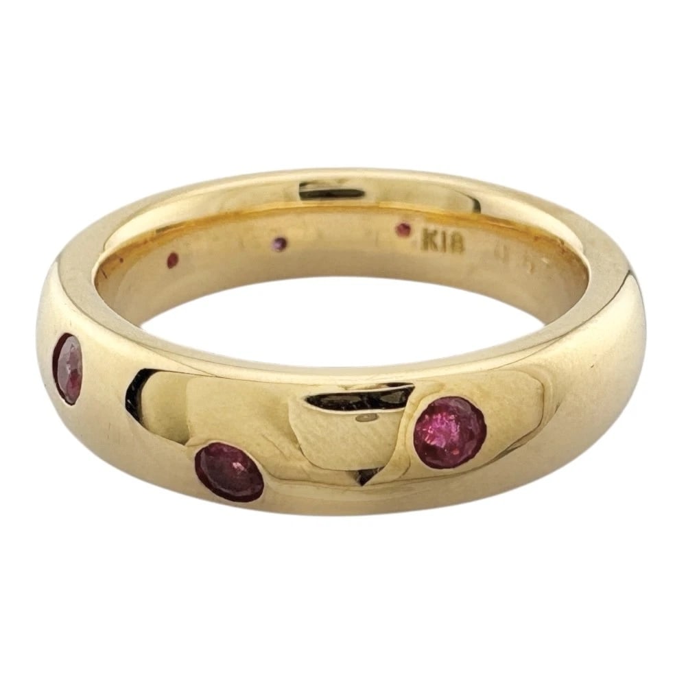 RING K18 YELLOW GOLD RUBY - 2