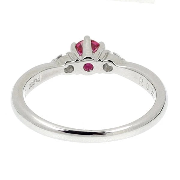 PT900 RUBY DIAMOND RING - 2
