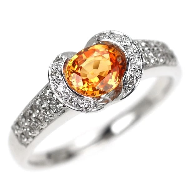 K18WG GARNET DIAMOND RING: K18WG Garnet Diamond Ring Brand: None Type: rings Material: K18WG Color: WG Size: 8.75 US Accessories: None Accessories Notice: When purchasing pre-owned goods, please refer to the photos of