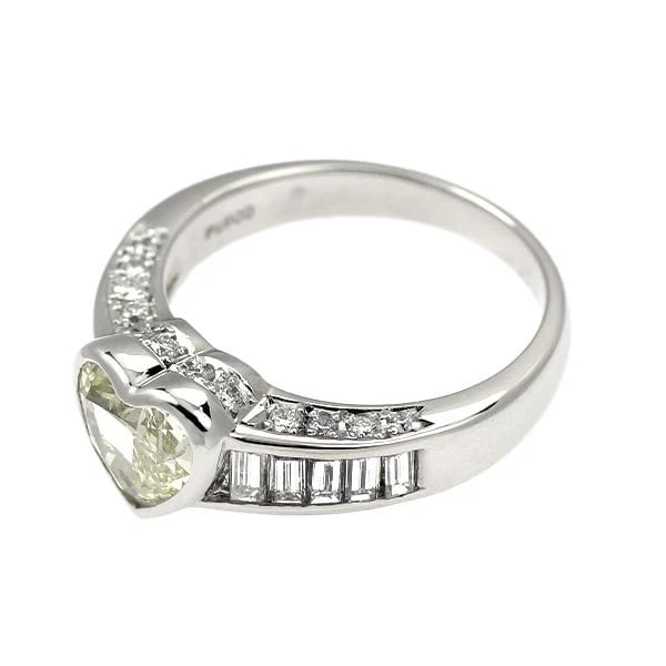 PT900 HEART SHAPE DIAMOND RING - 2