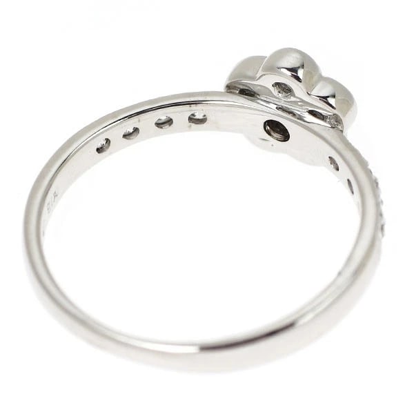 K18WG FLOWER DIAMOND RING - 2