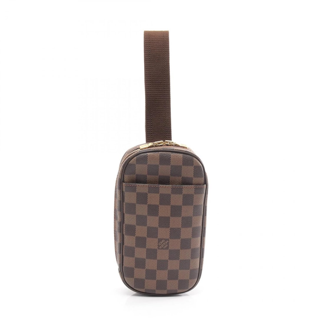 LOUIS VUITTON POCHETTE GANGE WAIST BUM BELT BAG: LOUIS VUITTON Pochette Gange Waist bum belt bag Brand: LOUIS VUITTON Type: Waist bag Body bag Material: Damier × PVC coated canvas × leather Color: Ebene / Brown??ish colors Size: H:22cm x W:12.
