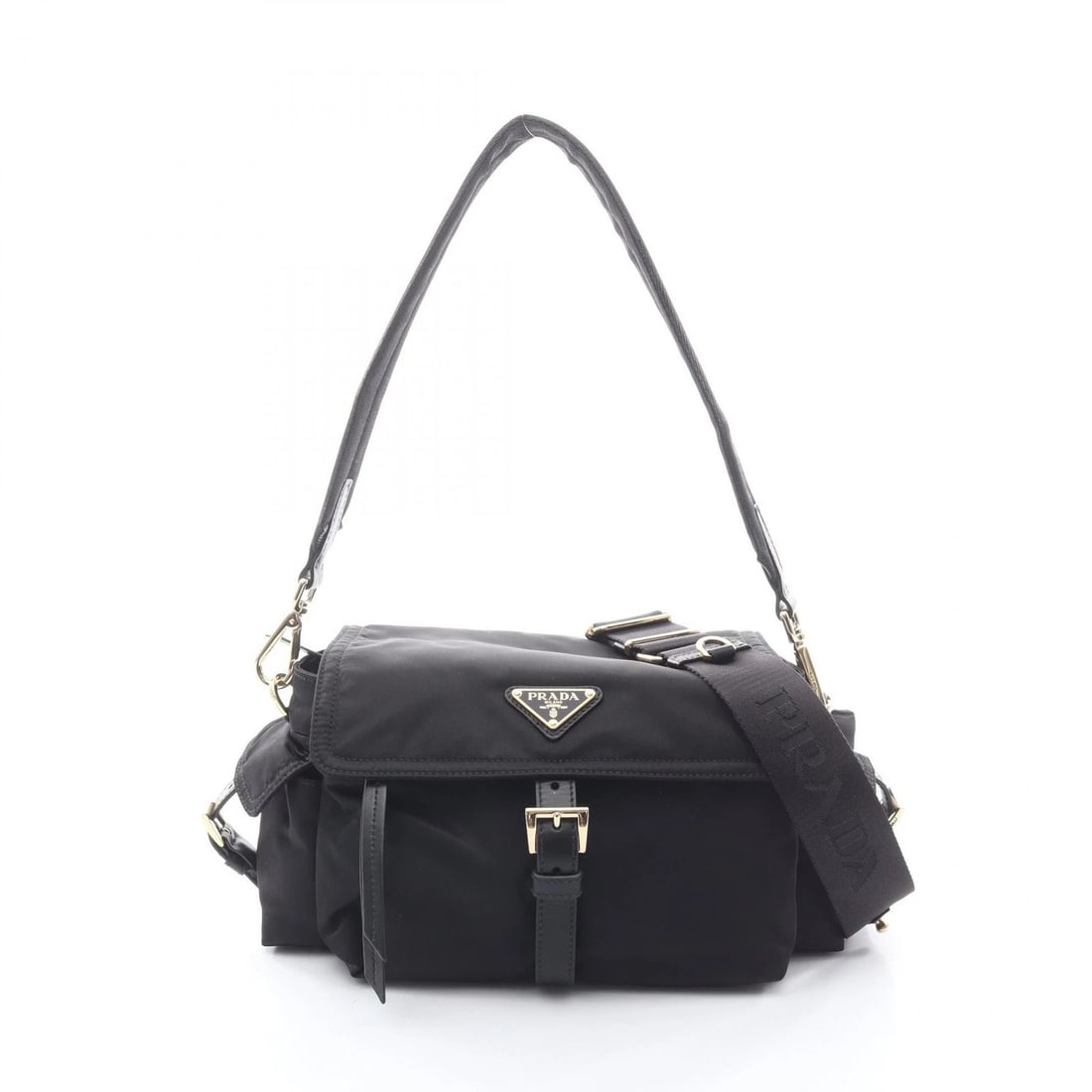 PRADA EXPLORER SHOUDLER CROSSBODY HANDBAG: PRADA Explorer Shoudler Crossbody Handbag Brand: PRADA Type: Handbag Material: Nylon × leather Color: Black??ish colors Size: H:16cm x W:29cm x D:9cm (H:6.3" x W:11.4" x D:3.5") Accessories: