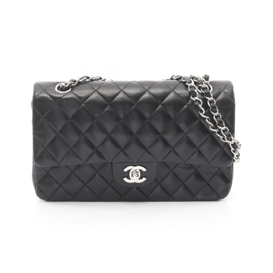 CHANEL MATELASSE W FLAP CHAIN SHOULDER BAG: CHANEL Matelasse W flap chain Shoulder Bag Brand: CHANEL Type: Shoulder Bag Material: Lambskin (sheep leather) Color: Black??ish colors Size: H:16cm x W:25cm x D:6.5cm (H:6.3" x W:9.8" x D:2.6")