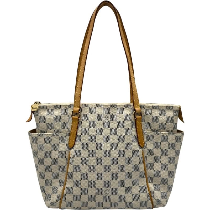 LOUIS VUITTON TOTALLY PM TOTE BAG: LOUIS VUITTON Totally PM Tote Bag Brand: LOUIS VUITTON Type: Tote Bag Material: Damier Azul Color: white Size: W11.0 x H9.8x D5.5inch Accessories: None Accessories Notice: When purchasing