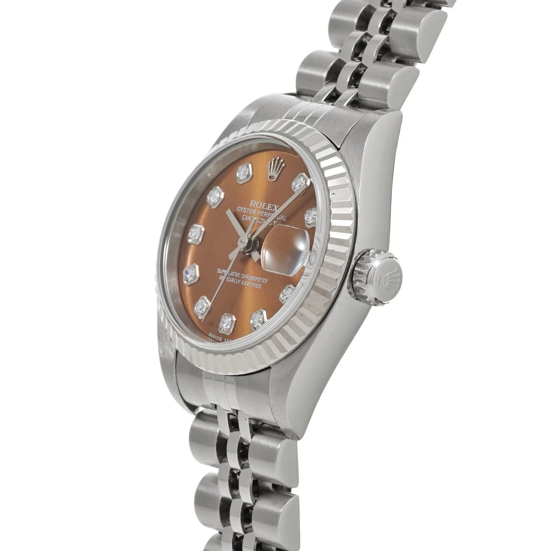 ROLEX DATEJUST PINK DIAMOND WATCH - 2