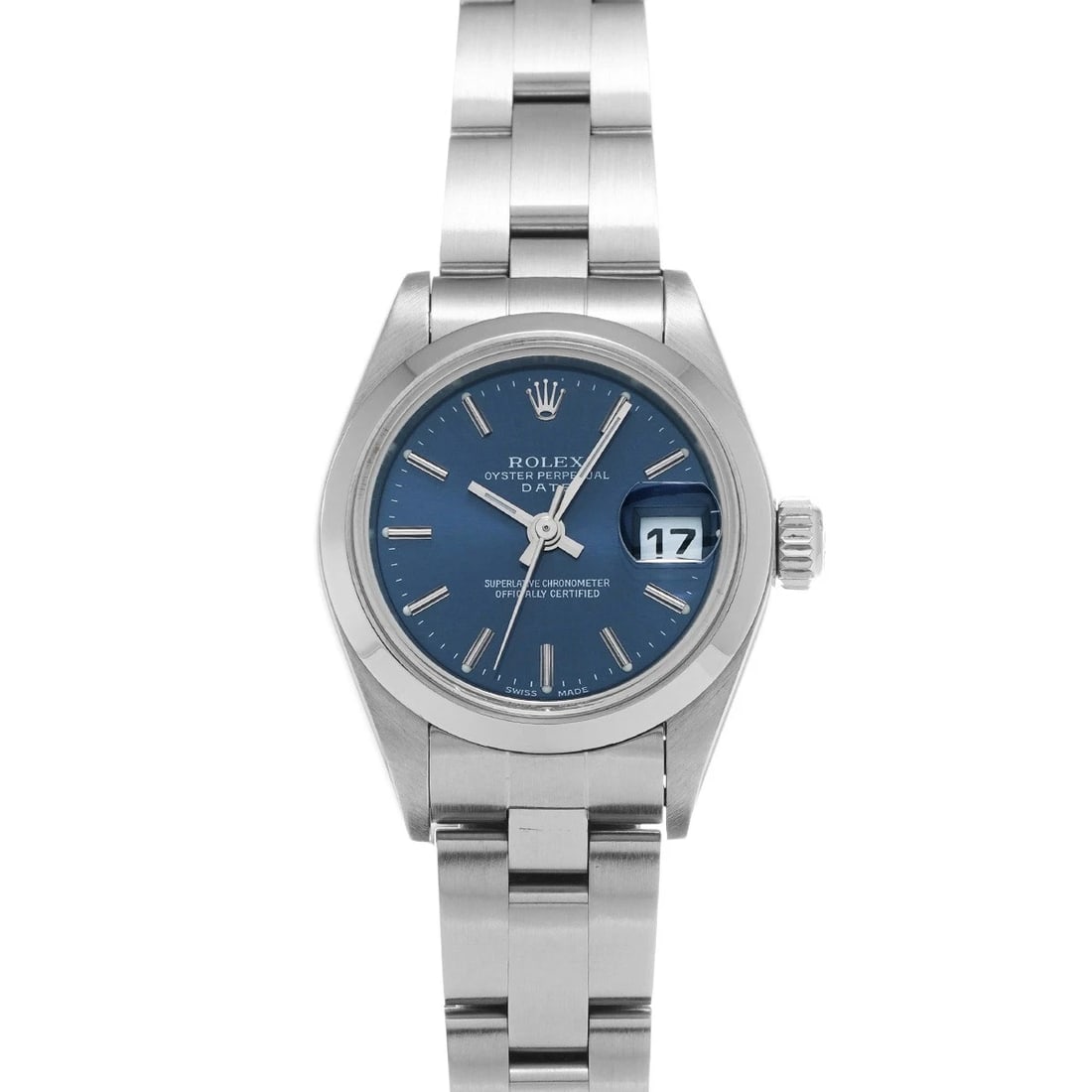 ROLEX OYSTER PERPETUAL BLUE WATCH: ROLEX Oyster Perpetual blue Watch Brand: ROLEX Type: Wristwatch Material: Band Material Stainless steel, Case Material Stainless steel Color: Dial Color blue Size: ??Case? H/about 26mm W/about