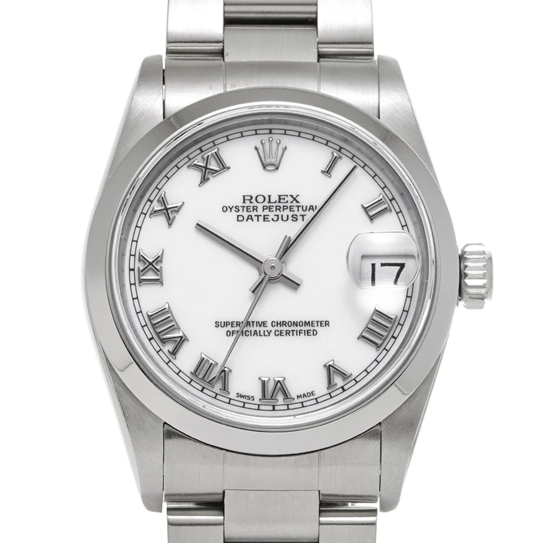 ROLEX DATEJUST WHITE WATCH - 4