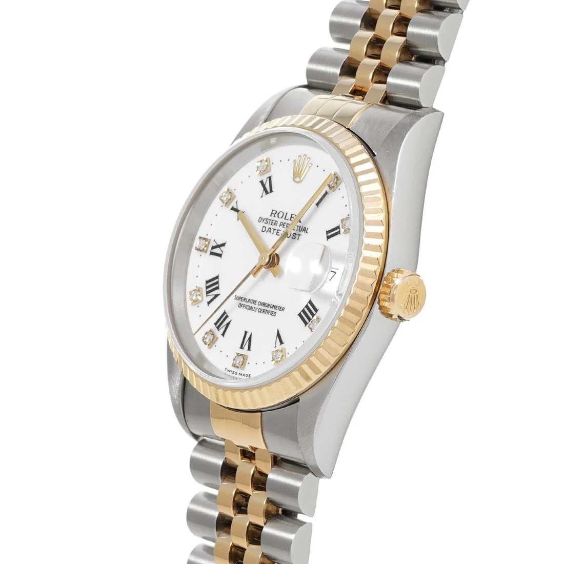 ROLEX DATEJUST WHITE DIAMOND WATCH - 2
