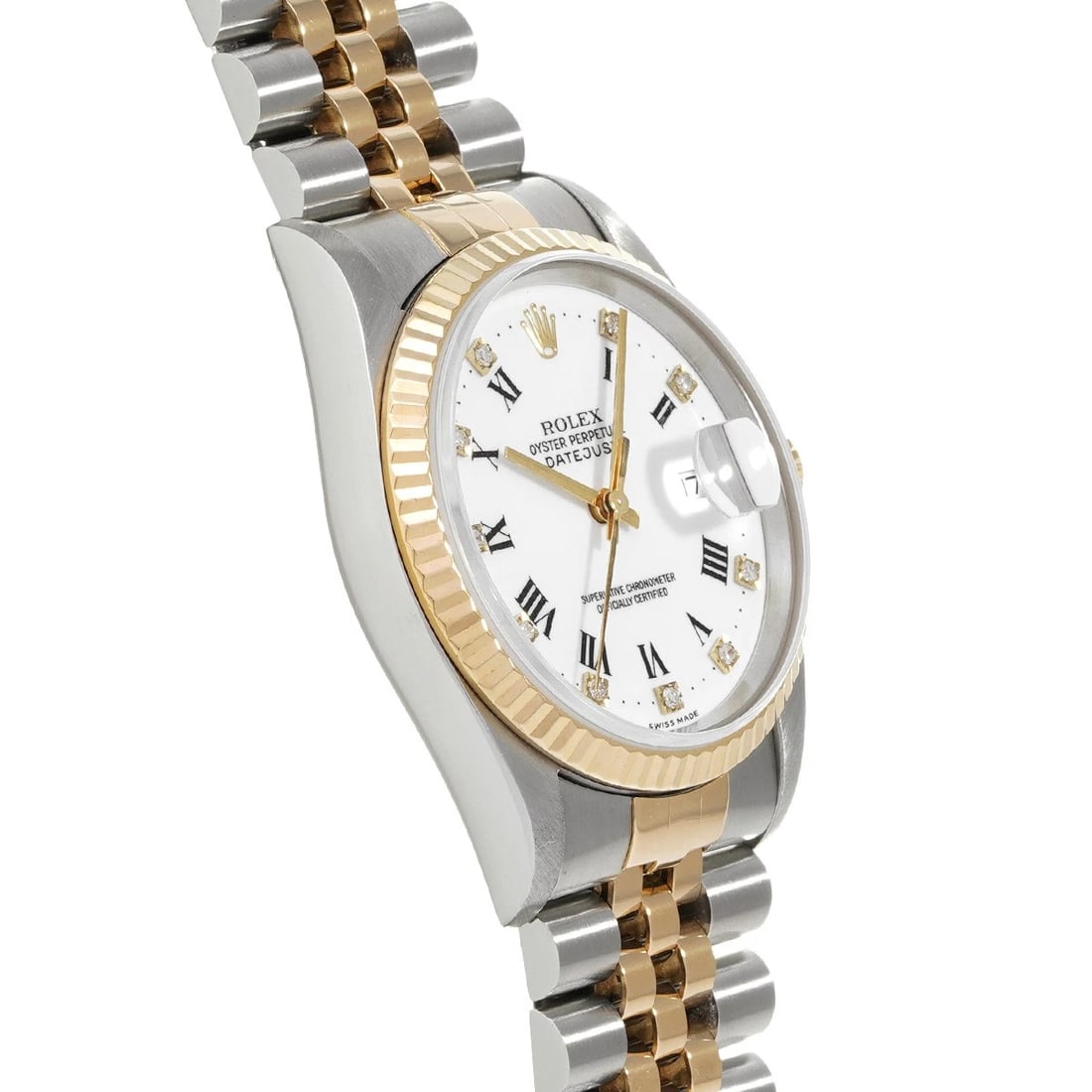 ROLEX DATEJUST WHITE DIAMOND WATCH - 3