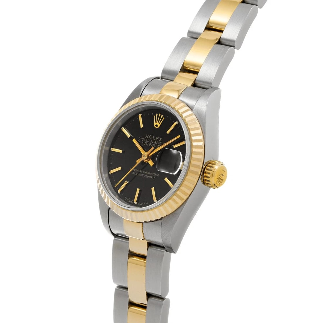 ROLEX DATEJUST BLACK WATCH - 2