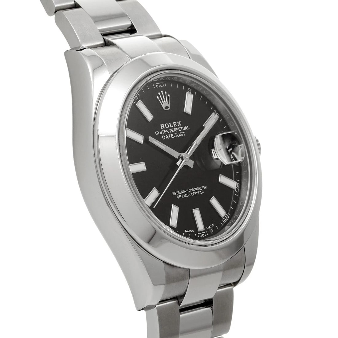 ROLEX DATEJUST BLACK WATCH - 3