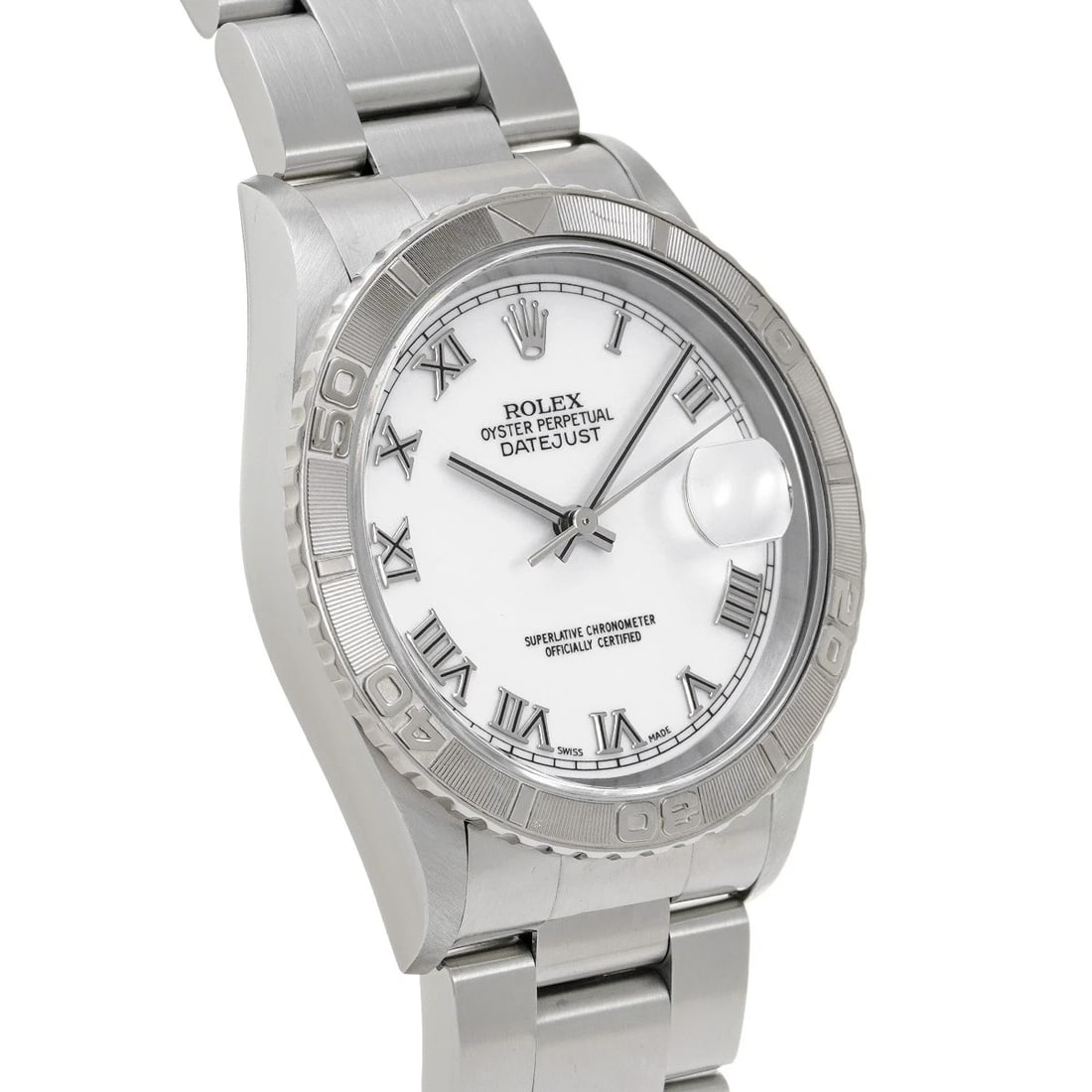 ROLEX DATEJUST WHITE WATCH - 3