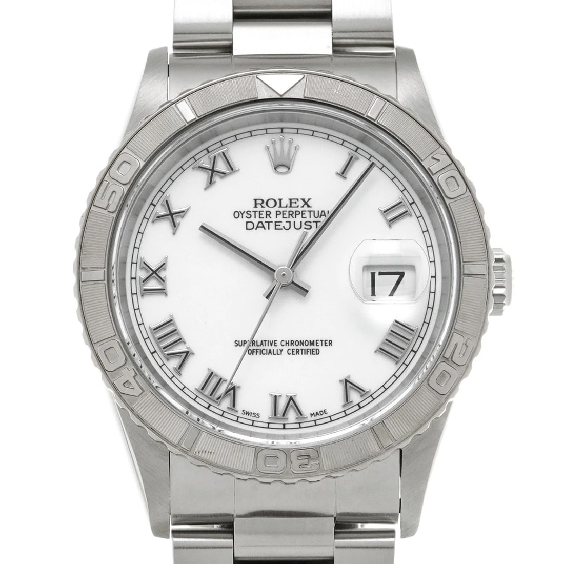 ROLEX DATEJUST WHITE WATCH - 4