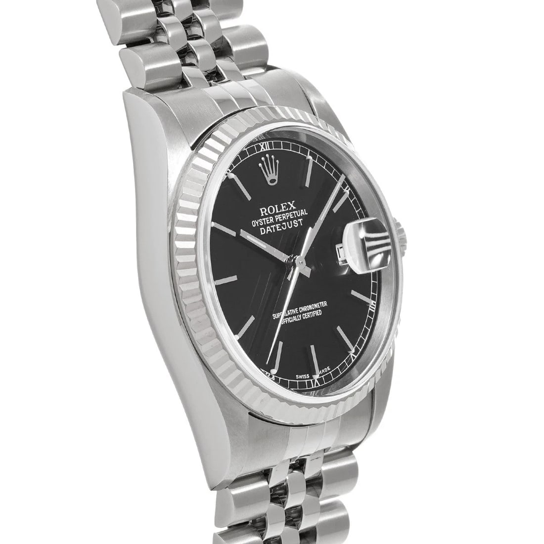 ROLEX DATEJUST BLACK WATCH - 3
