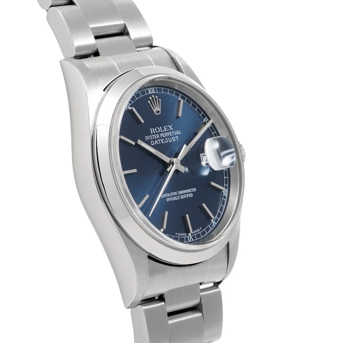 ROLEX DATEJUST BLUE WATCH - 3