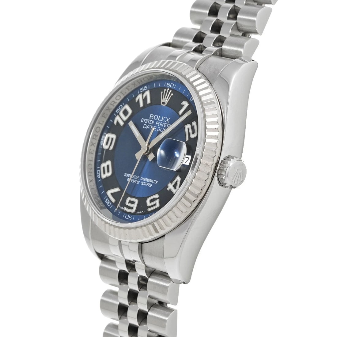 ROLEX DATEJUST BLUE WATCH - 2