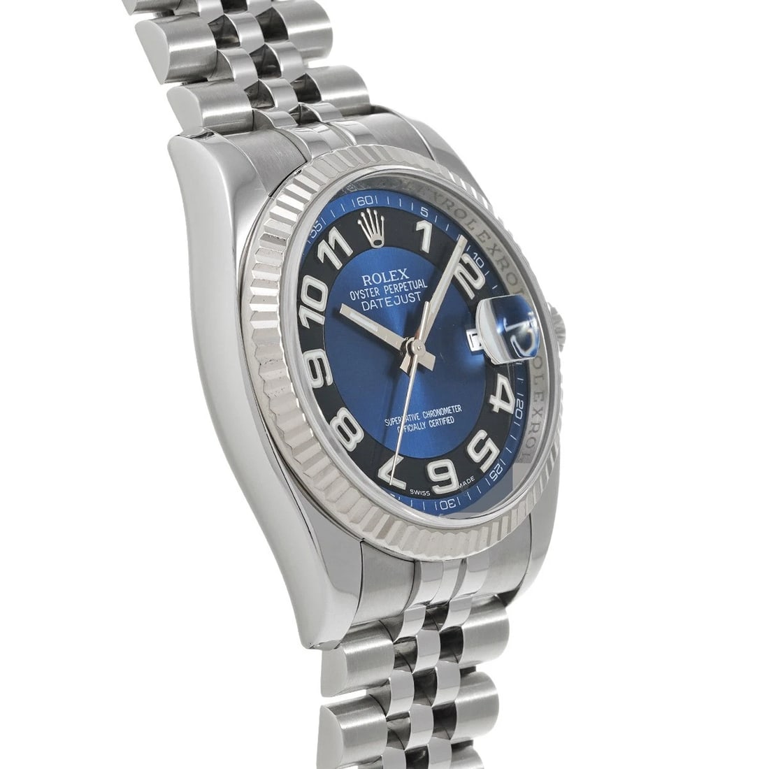 ROLEX DATEJUST BLUE WATCH - 3