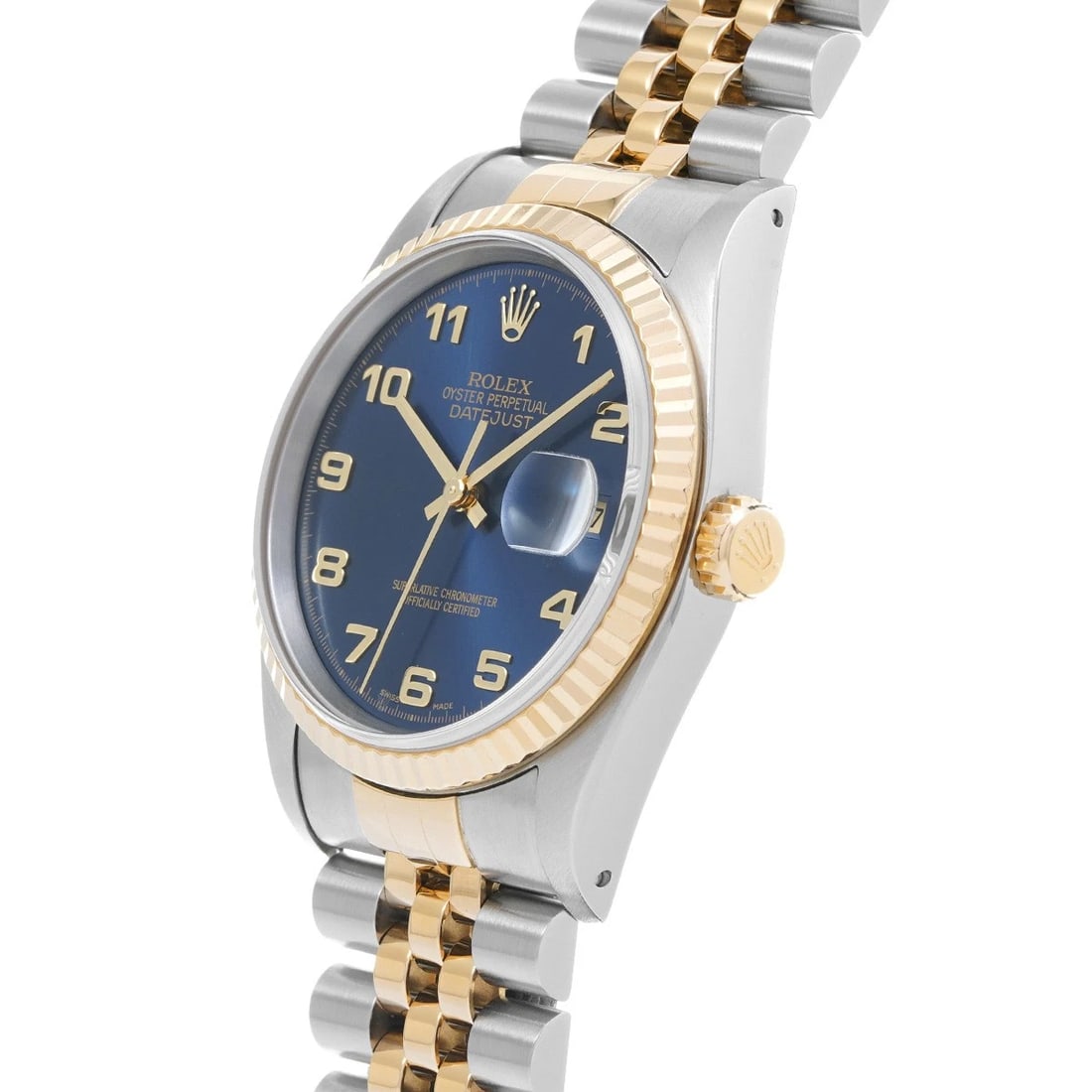 ROLEX DATEJUST BLUE WATCH - 2
