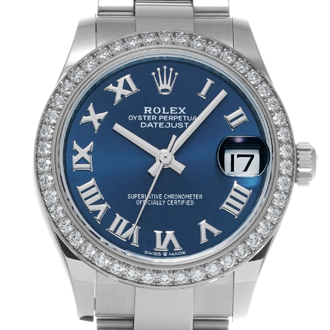 ROLEX DATEJUST BLUE WATCH - 4