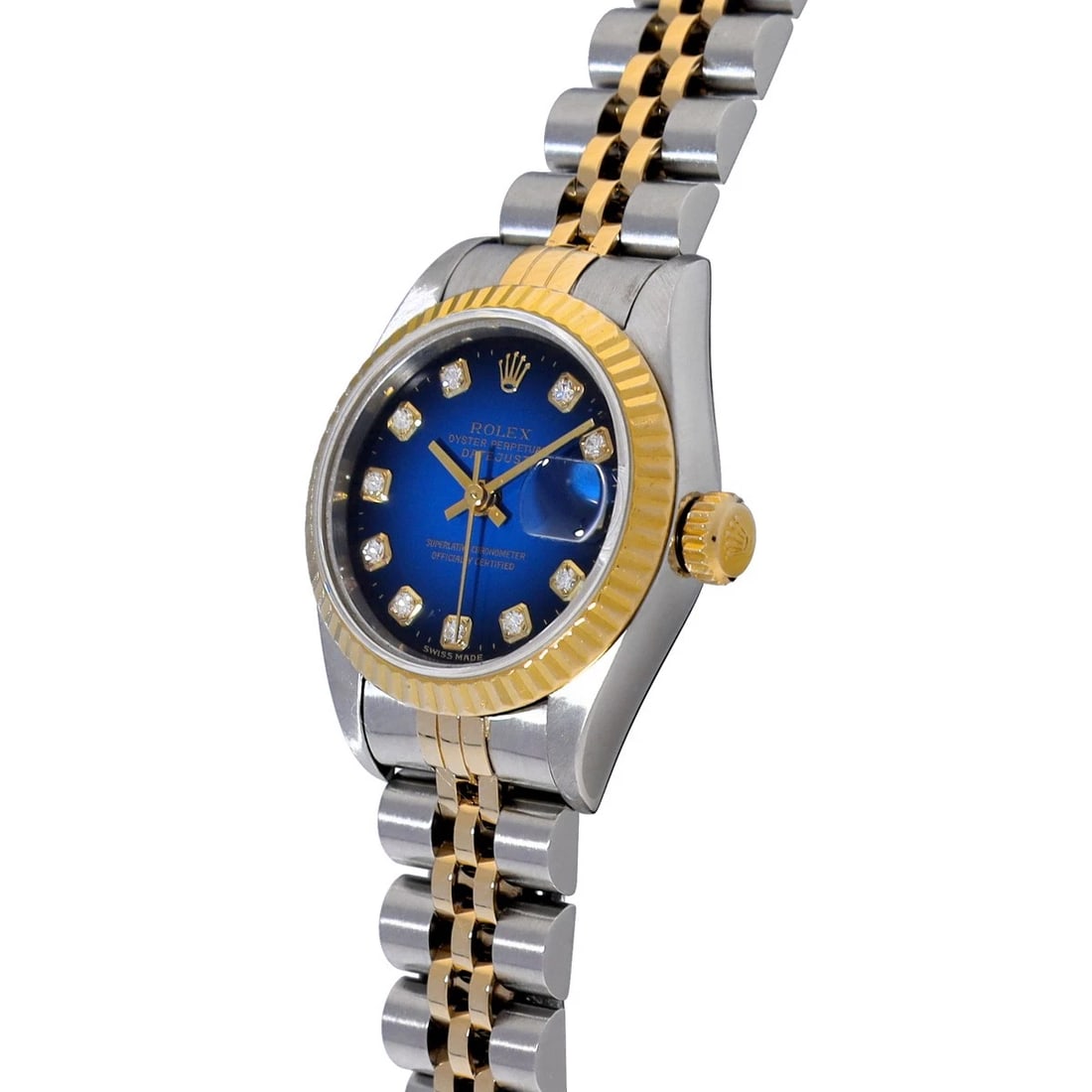 ROLEX DATEJUST BLUE GRADIENT DIAMOND WATCH - 2