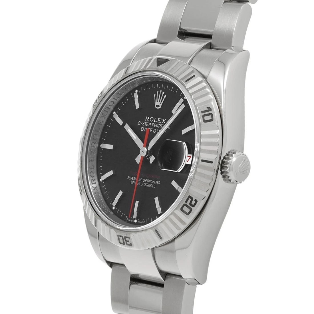 ROLEX DATEJUST BLACK WATCH - 2