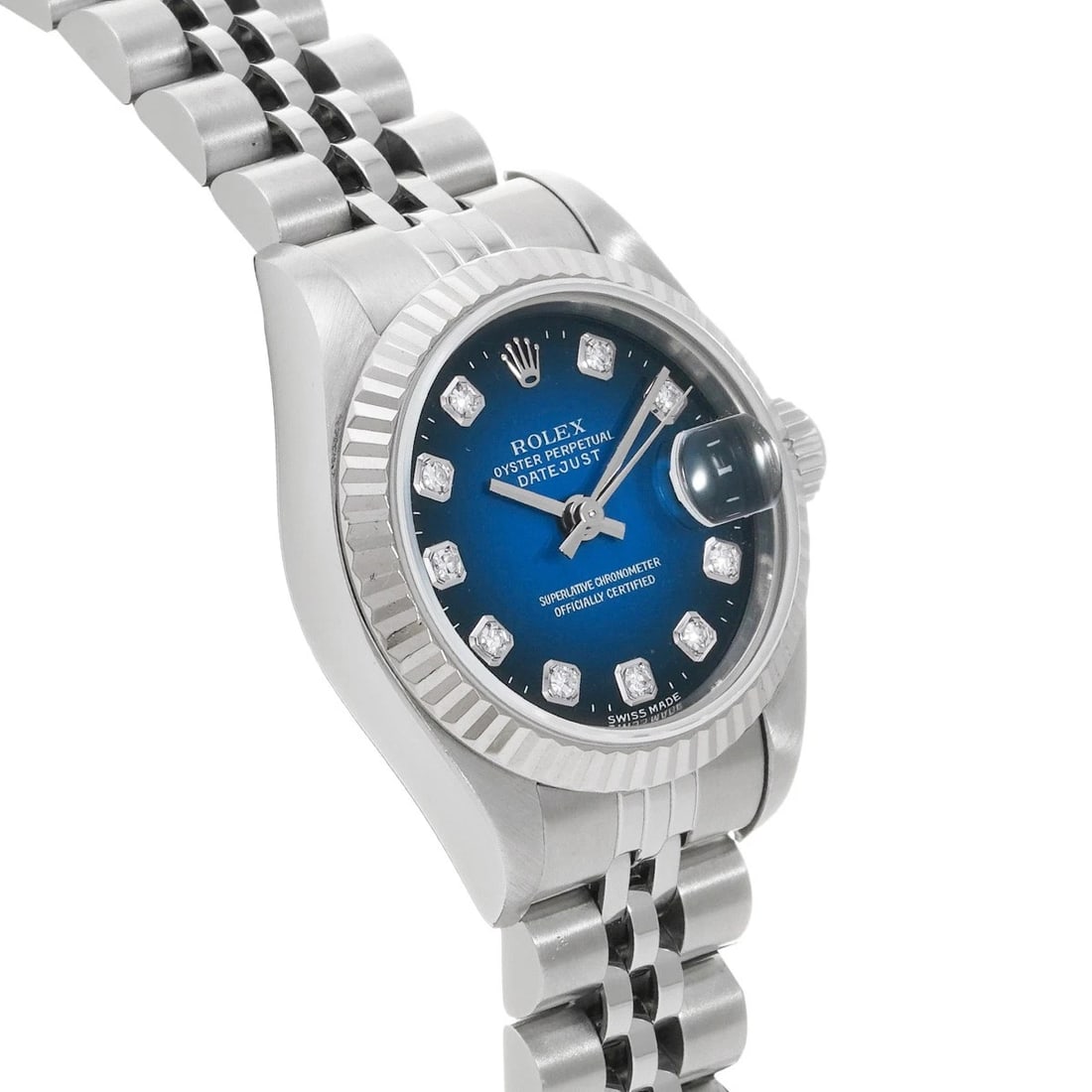 ROLEX DATEJUST BLUE GRADIENT DIAMOND WATCH - 3