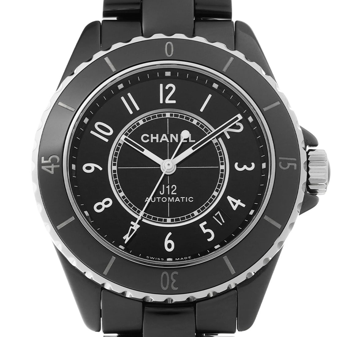 CHANEL J12 CALIBER BLACK LACQUER WATCH - 4