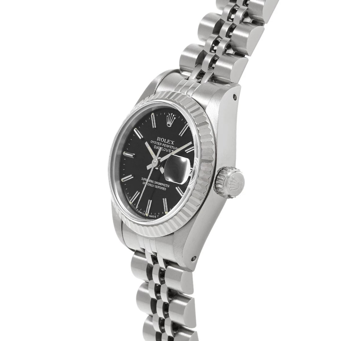 ROLEX DATEJUST BLACK WATCH - 2