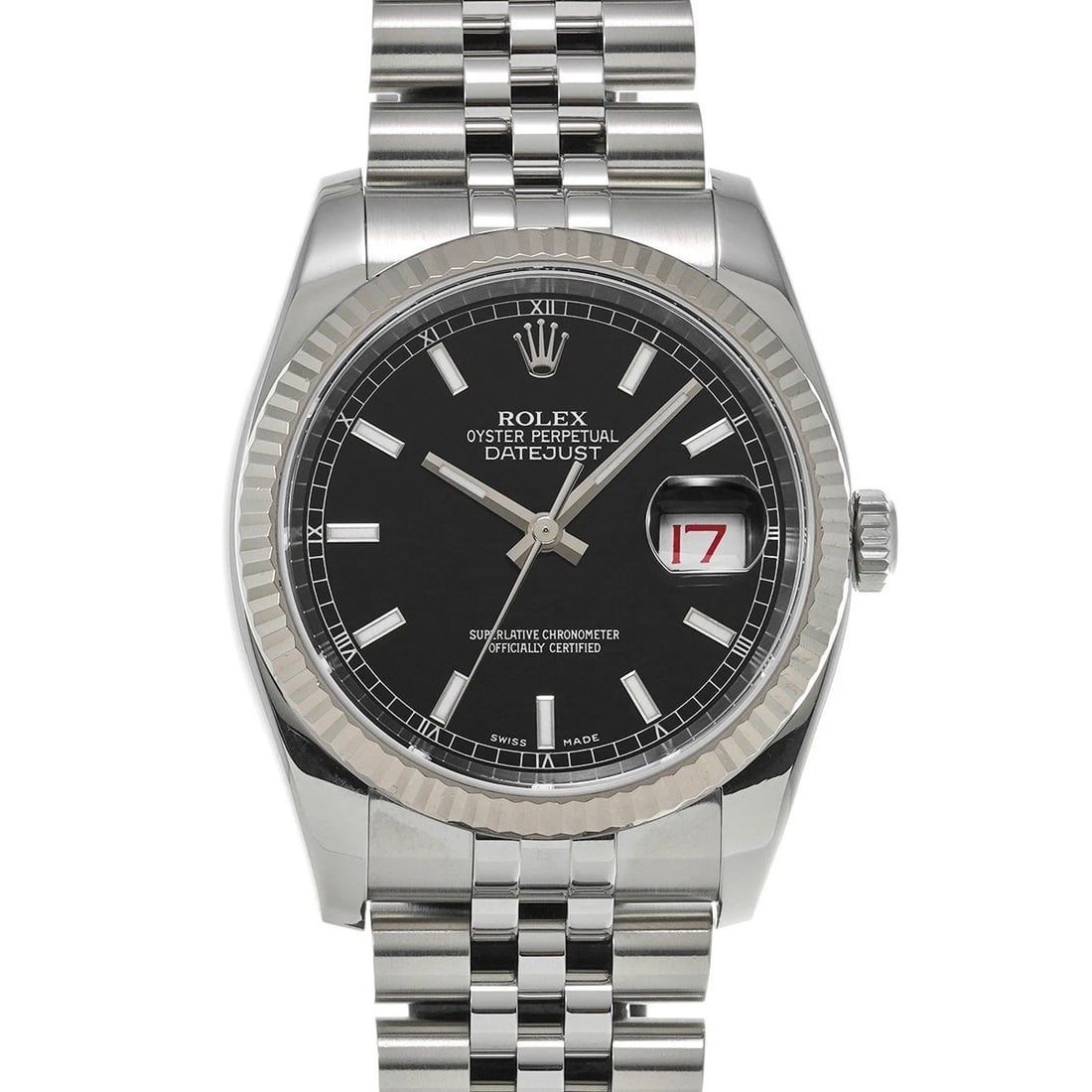 ROLEX DATEJUST BLACK WATCH: ROLEX Datejust black Watch Brand: ROLEX Type: Wristwatch Material: Band Material Stainless steel, Case Material Stainless steel Color: Dial Color black Size: ??Case? H/about 36mm W/about 36mm