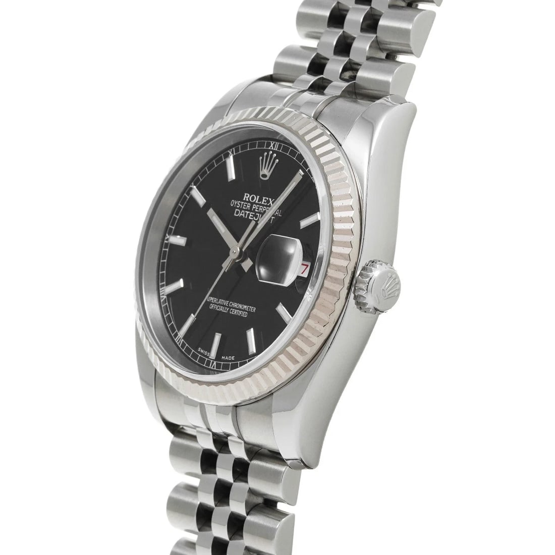 ROLEX DATEJUST BLACK WATCH - 2