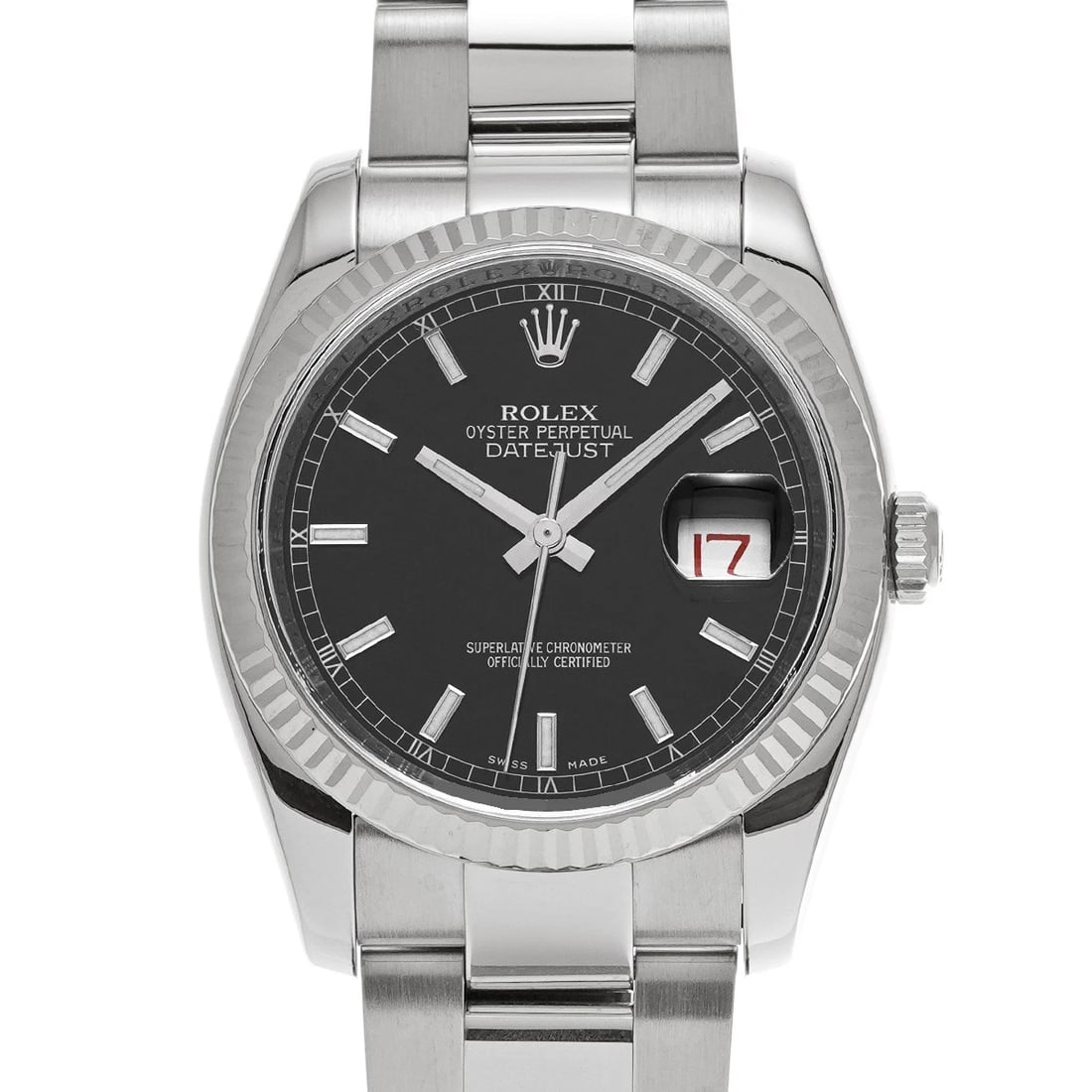 ROLEX DATEJUST BLACK WATCH: ROLEX Datejust black Watch Brand: ROLEX Type: Wristwatch Material: Band Material Stainless steel, Case Material Stainless steel Color: Dial Color black Size: ??Case? H/about 36mm W/about 36mm D/ab