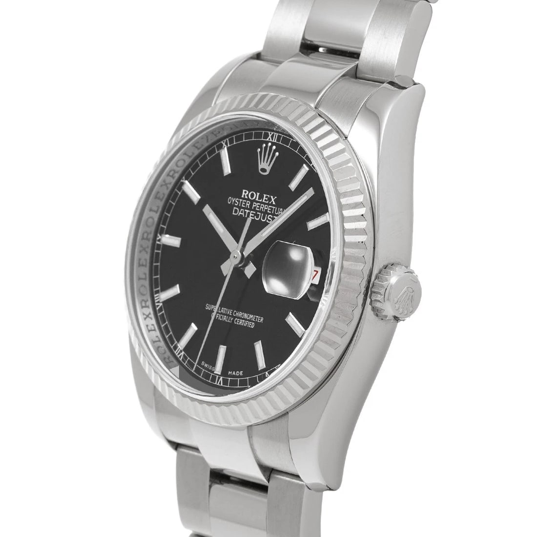 ROLEX DATEJUST BLACK WATCH - 2