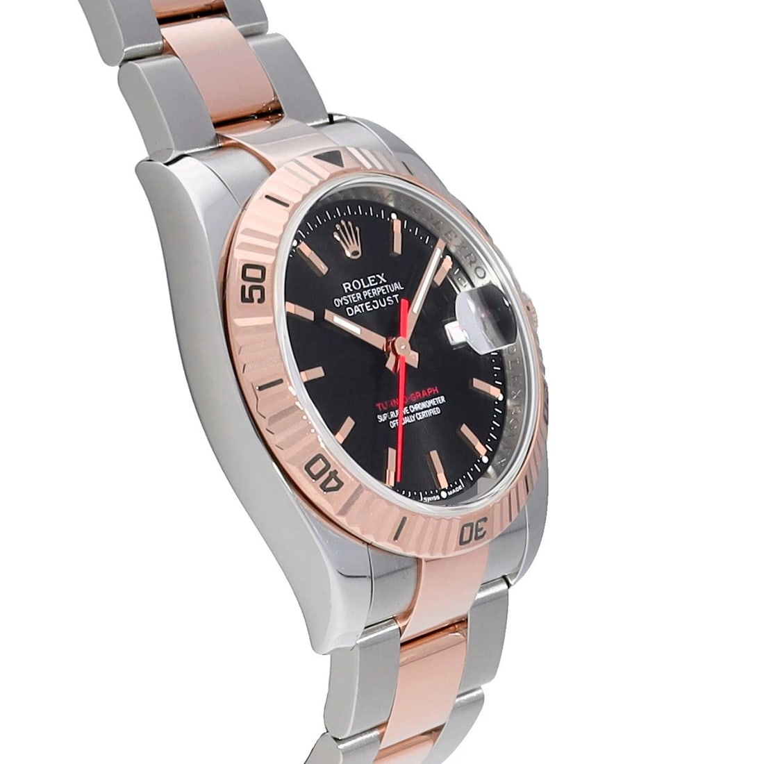 ROLEX DATEJUST BLACK WATCH - 3