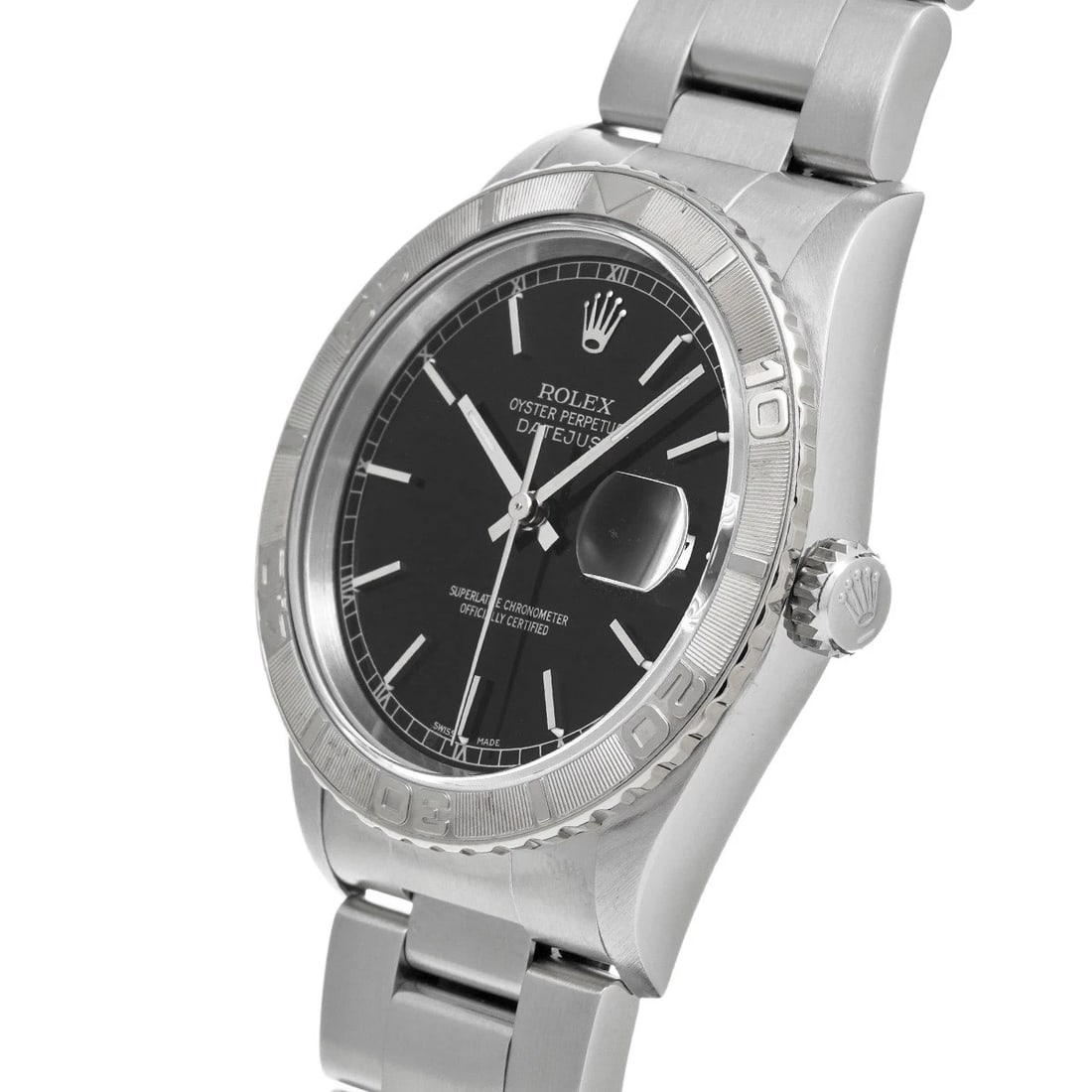 ROLEX DATEJUST BLACK WATCH - 2