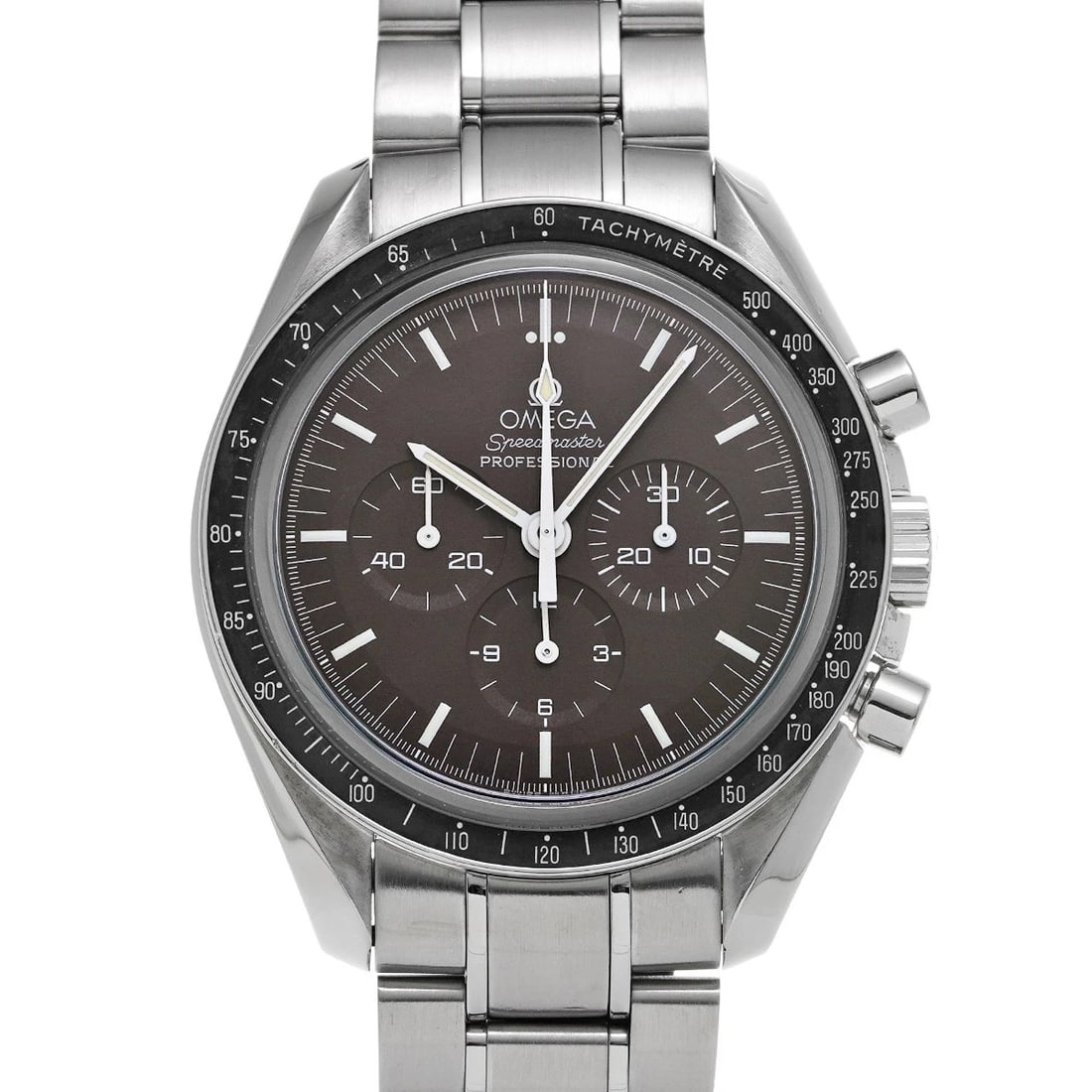 OMEGA SPEEDMASTER BROWN WATCH: OMEGA Speedmaster Brown Watch Brand: OMEGA Type: Wristwatch Material: Band Material Stainless steel, Case Material Stainless steel Color: Dial Color Brown Size: ??Case? H/about 42mm W/about