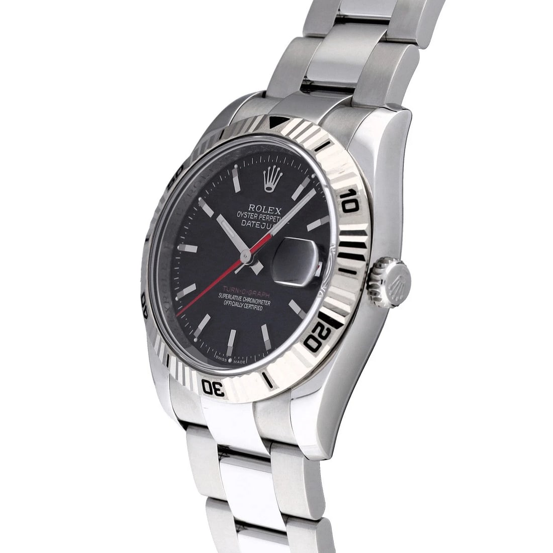 ROLEX DATEJUST BLACK WATCH - 2
