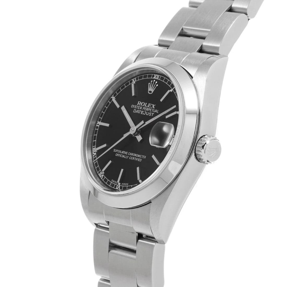 ROLEX DATEJUST BLACK WATCH - 2