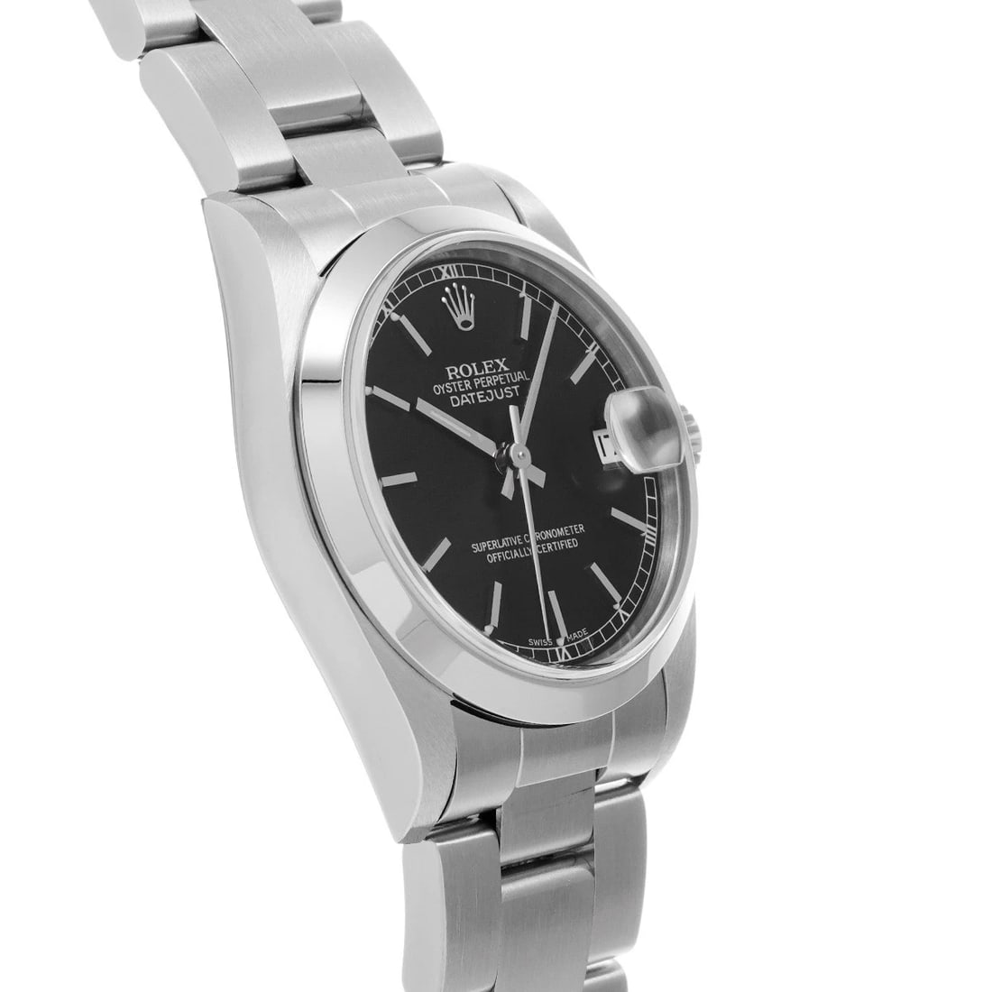 ROLEX DATEJUST BLACK WATCH - 3